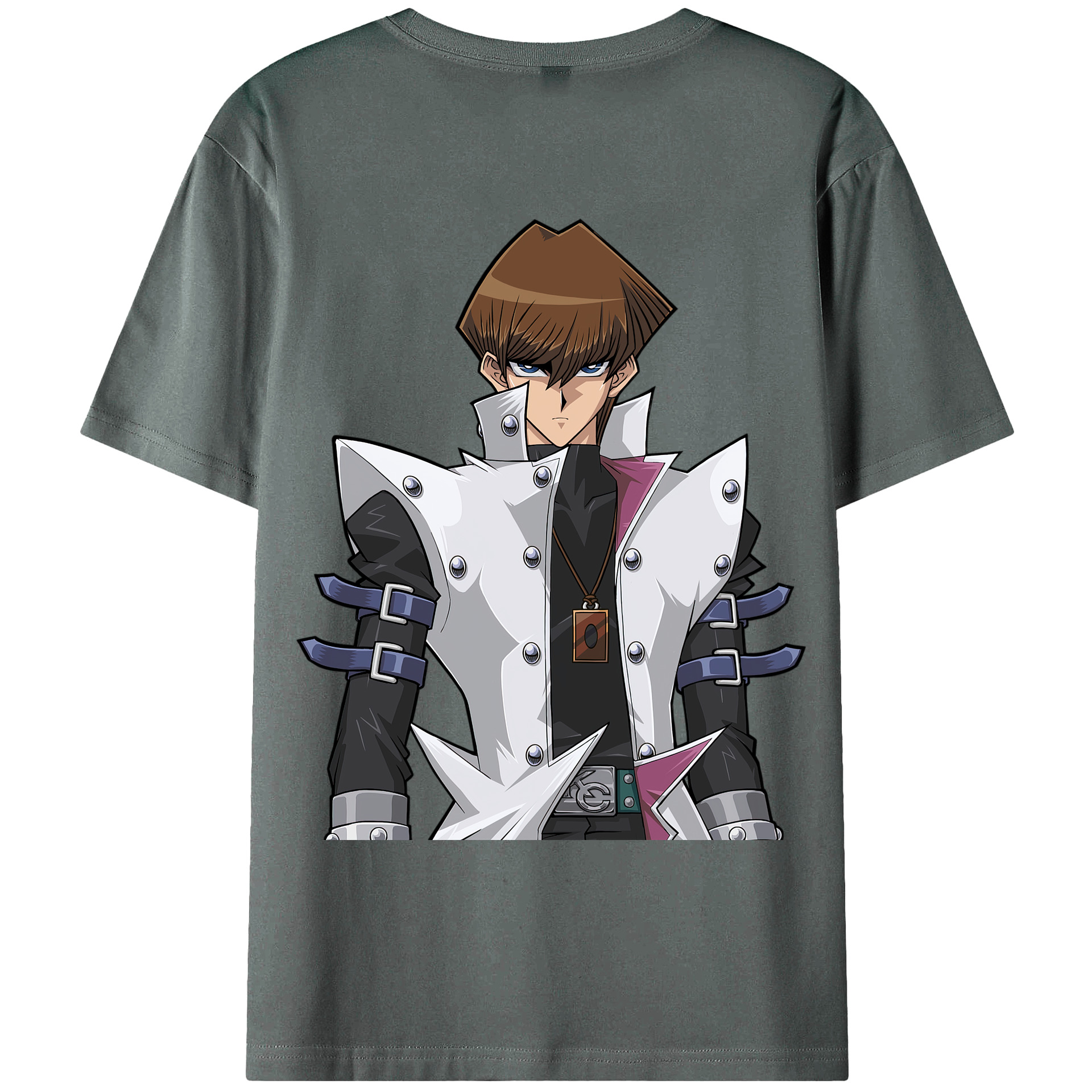（画像用） 遊☆戯☆王 Yu-Gi-Oh! 綿100％ メンズ半袖Tシャツ（バックプリント） 通気性